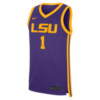 Nike #1 Purple LSU Tigers Road Replica Jersey