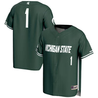#1 Michigan State Spartans GameDay Greats Lightweight Baseball Jersey - Green
