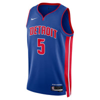 Detroit Pistons Nike Icon Swingman Jersey NBA 2024 Draft First Round Pick - Blue - Ron Holland II