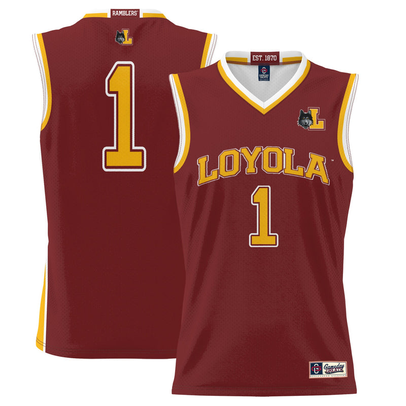#1 Loyola Chicago Ramblers GameDay Greats Lightweight Basketball Jersey - Maroon