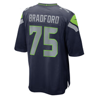 Seattle Seahawks Anthony Bradford Nike College Navy Game Jersey