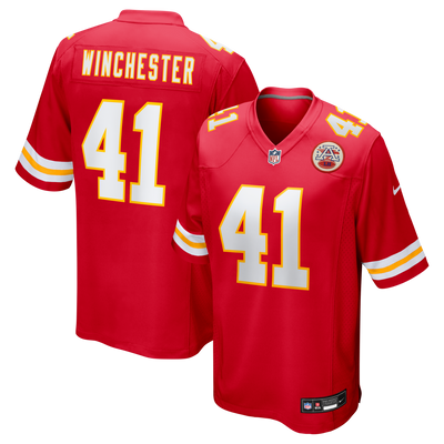 Kansas City Chiefs James Winchester Nike Red Game Jersey