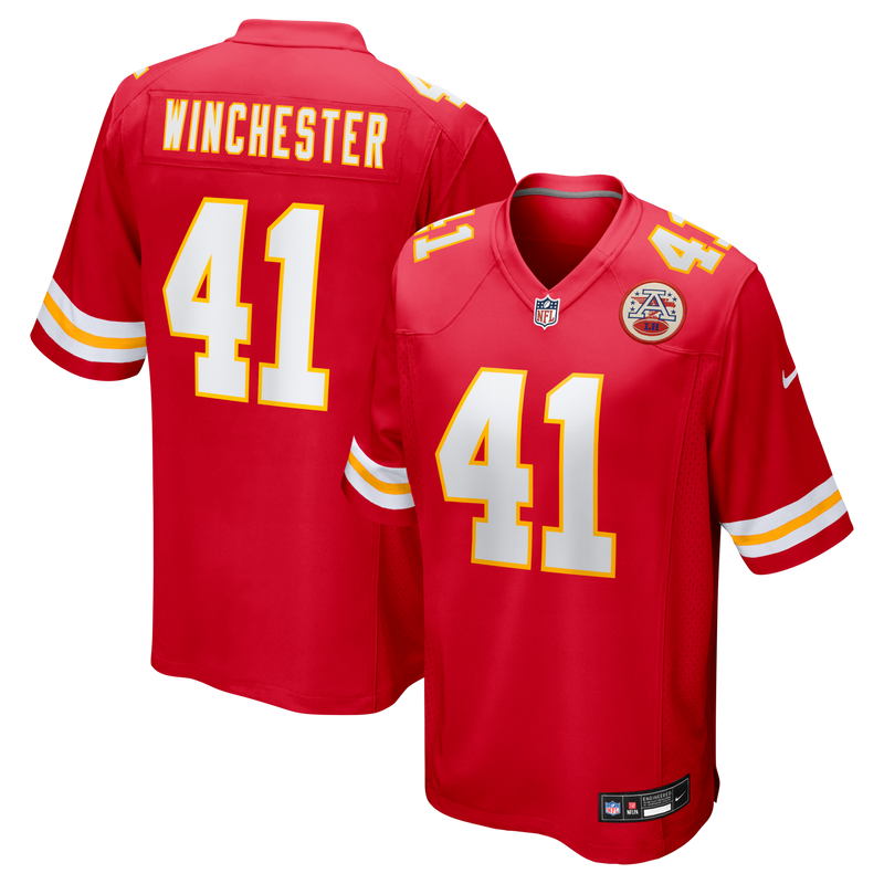 Kansas City Chiefs James Winchester Nike Red Game Jersey