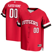 Rutgers Scarlet Knights GameDay Greats NIL Pick-A-Player Lightweight Baseball Jersey - Scarlet