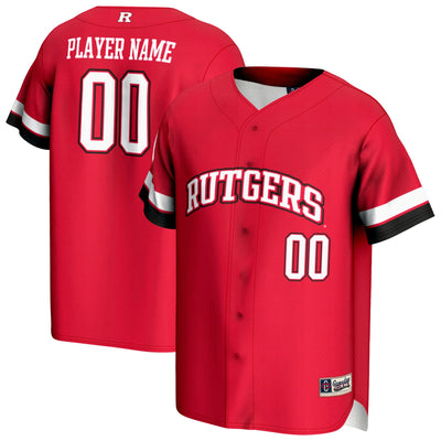 Rutgers Scarlet Knights GameDay Greats NIL Pick-A-Player Lightweight Baseball Jersey - Scarlet