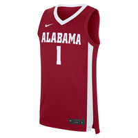 #1 Alabama Crimson Tide Nike Road Replica Jersey - Crimson