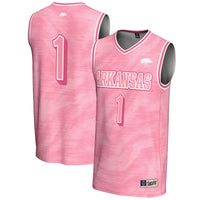 #1 Arkansas Razorbacks GameDay Greats Lightweight Basketball Jersey - Pink