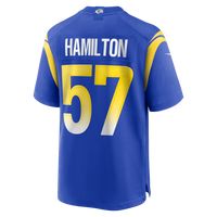 Los Angeles Rams Ty Hamilton Nike Royal Team Game Jersey
