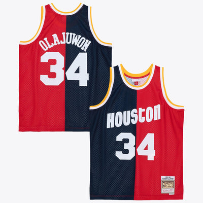 Houston Rockets Mitchell & Ness Hakeem Olajuwon 1993 Split Swingman Jersey