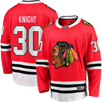 Chicago Blackhawks Spencer Knight Fanatics Red Home Breakaway Jersey