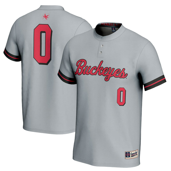 #0 Ohio State Buckeyes GameDay Greats Softball Lightweight Fashion Jersey - Gray