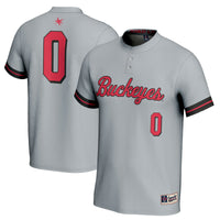 #0 Ohio State Buckeyes GameDay Greats Softball Lightweight Fashion Jersey - Gray