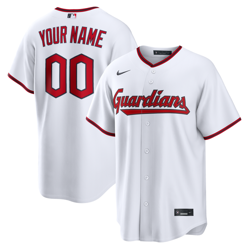 Cleveland Guardians Nike White Home Replica Custom Jersey