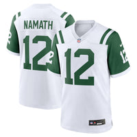 New York Jets Joe Namath Nike White Classic Alternate Retired Player Game Jersey