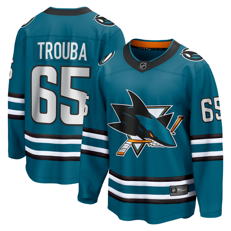 San Jose Sharks Jacob Trouba Fanatics Teal Home Breakaway Jersey