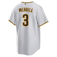 San Diego Padres Jackson Merrill Nike White Home Replica Jersey