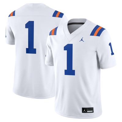 #1 Florida Gators Jordan Brand Alternate Game Football Jersey - White