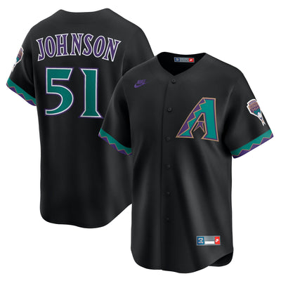 Arizona Diamondbacks Randy Johnson Nike Black Throwback Cooperstown Collection Limited Jersey