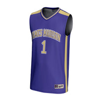 #1 James Madison Dukes GameDay Greats Lightweight Collegiate Basketball Fashion Jersey - Purple