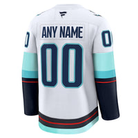 Seattle Kraken Fanatics White Away Premium Custom Jersey