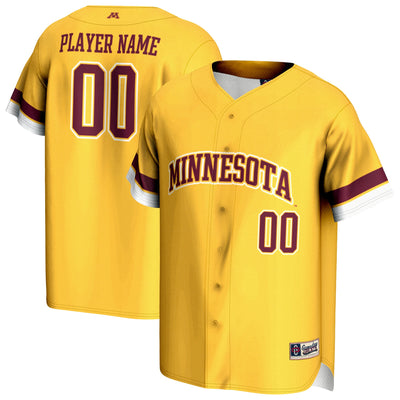 Minnesota Golden Gophers GameDay Greats NIL Pick-A-Player Lightweight Baseball Jersey - Gold