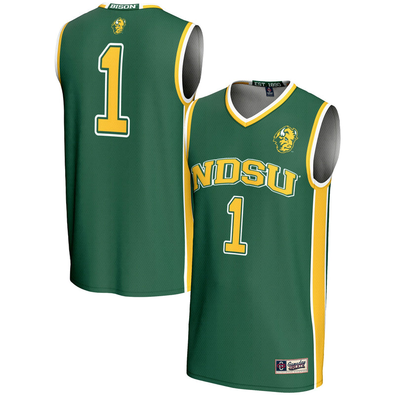 #1 NDSU Bison GameDay Greats Lightweight Basketball Jersey - Green
