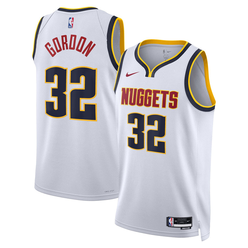 Denver Nuggets Nike Association Edition Swingman Jersey - White - Aaron Gordon -