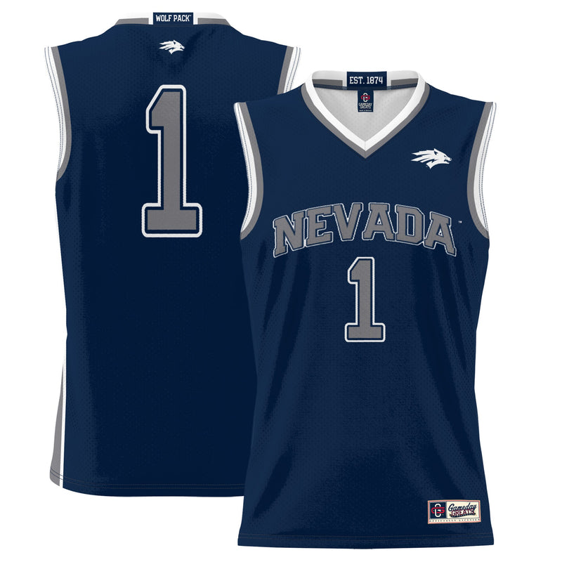 #1 Nevada Wolf Pack GameDay Greats Lightweight Basketball Jersey - Navy