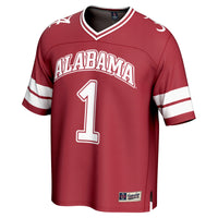 #1 Alabama Crimson Tide GameDay Greats Lightweight Collegiate Football Fashion Jersey - Crimson