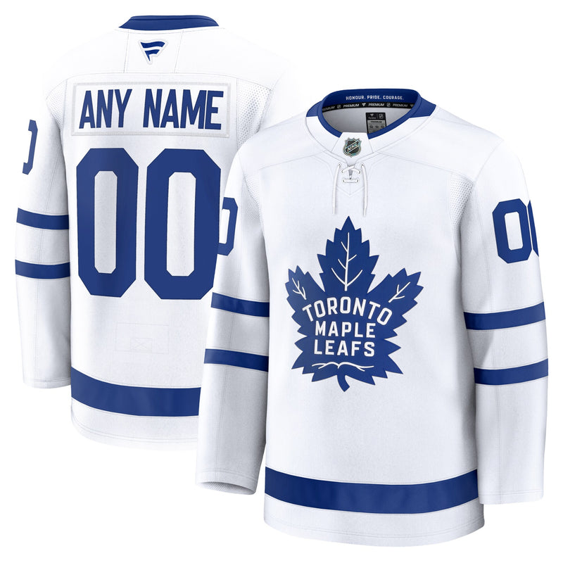 Toronto Maple Leafs Fanatics White Away Premium Custom Jersey