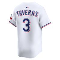 Texas Rangers Leody Taveras Nike White Home Limited Player Jersey