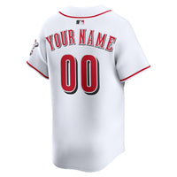 Cincinnati Reds Nike White Home Limited Custom Jersey