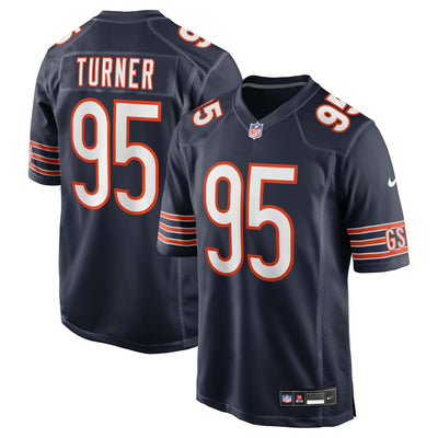 Chicago Bears Shemar Turner Nike Navy Team Game Jersey