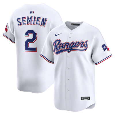Texas Rangers Marcus Semien Nike White Home Limited Player Jersey