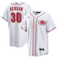 Cincinnati Reds Will Benson Nike White Home Replica Jersey