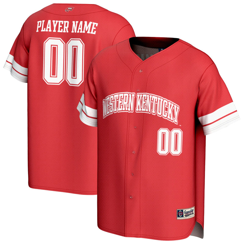 Western Kentucky Hilltoppers GameDay Greats NIL Pick-A-Player Baseball Lightweight Jersey - Red