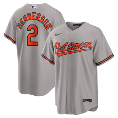 Baltimore Orioles Gunnar Henderson Nike Gray Road Replica Jersey