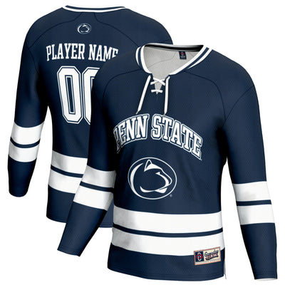 Penn State Nittany Lions GameDay Greats NIL Pick-A-Player Ice Hockey Lightweight Fashion Jersey - Navy