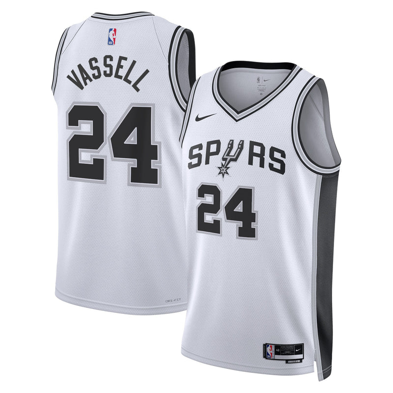 San Antonio Spurs Nike Association Edition Swingman Jersey - White - Devin Vassell