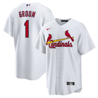 St. Louis Cardinals Nike White #1 Groom Home Replica Jersey