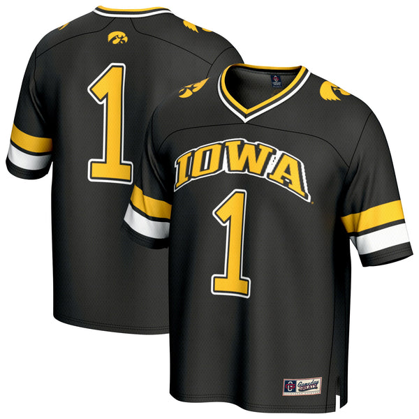 GameDay Greats Black Iowa Hawkeyes Lightweight Collegiate Football Fashion Jersey