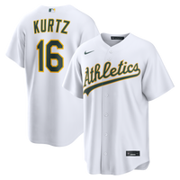 Athletics Nick Kurtz Nike White Home Replica Jersey
