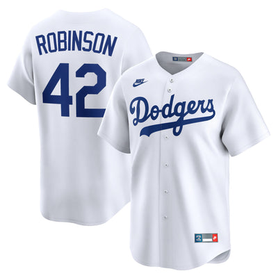 Brooklyn Dodgers Jackie Robinson Nike White Throwback Cooperstown Collection Limited Jersey