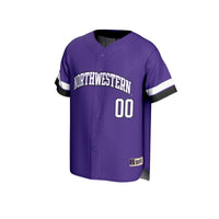 Northwestern Wildcats GameDay Greats Personalized Collegiate Baseball Fashion Jersey - Purple