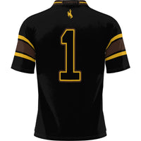 GameDay Greats #1 Black Wyoming Cowboys Football Jersey