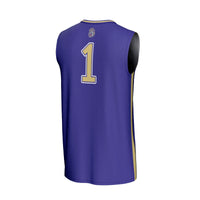 #1 James Madison Dukes GameDay Greats Lightweight Collegiate Basketball Fashion Jersey - Purple