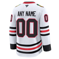 Chicago Blackhawks Fanatics White Away Premium Custom Jersey