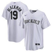 Colorado Rockies Charlie Blackmon Nike White Home Replica Player Name Jersey
