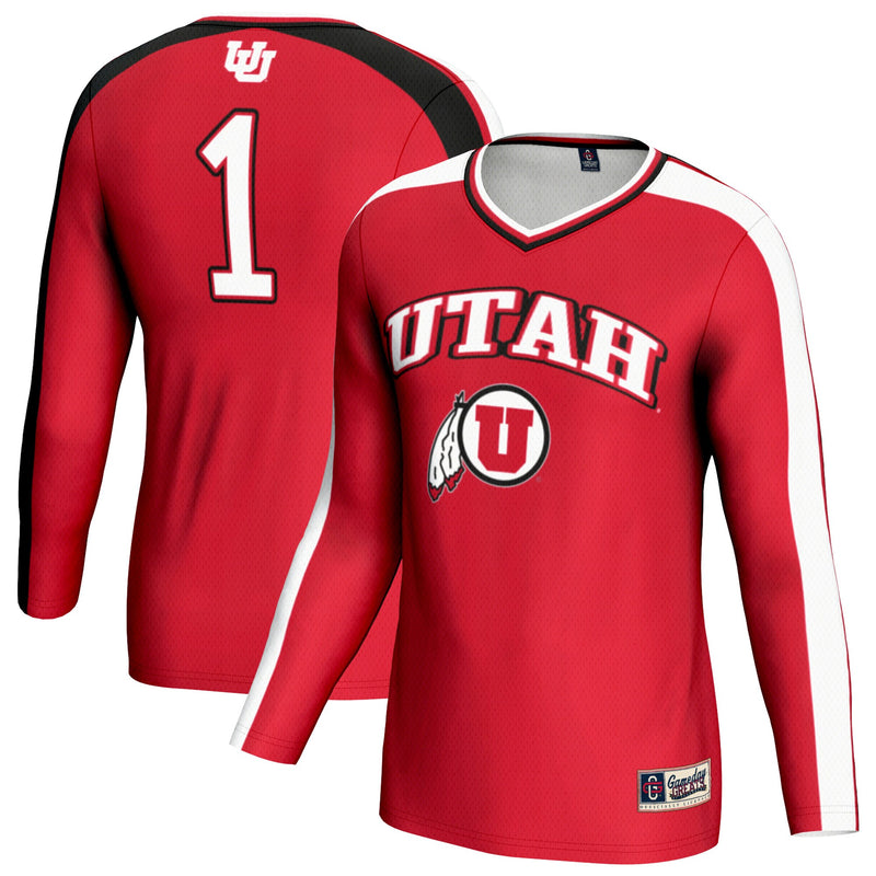 Utah Utes GameDay Greats #1 Lightweight Volleyball Fashion Jersey - Red