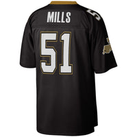 New Orleans Saints Sam Mills Mitchell & Ness Black Legacy Replica Jersey